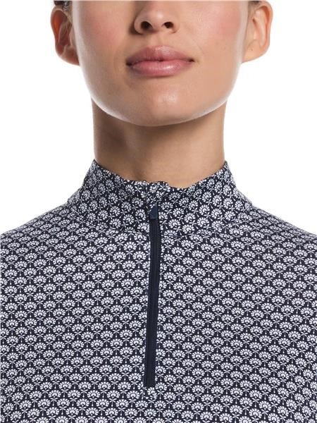Callaway Scarf Geo Print Long Sleeve damskie polo, peacoat