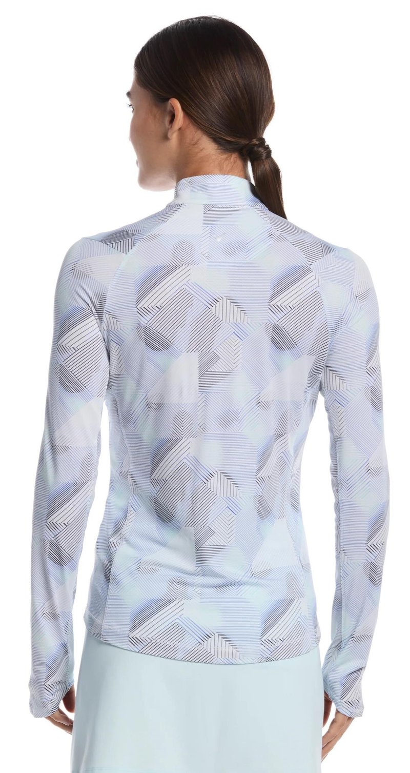 Callaway Active Geo Printed long sleeve damskie polo, brilliant white