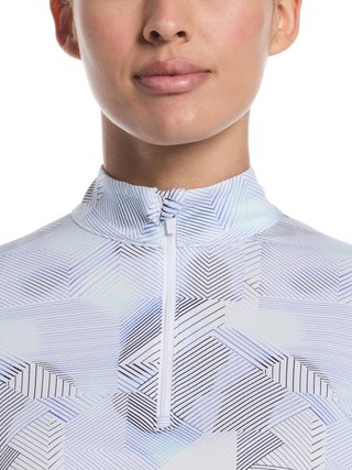 Callaway Active Geo Printed long sleeve damskie polo, brilliant white