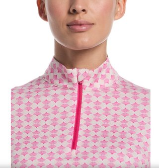 Callaway Deco Geo Printed damska bluza, fuchsia purple