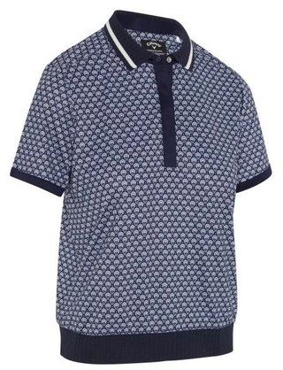 Callaway Scarf Geo Printed damskie polo, granatowe