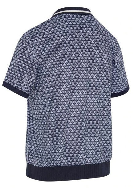 Callaway Scarf Geo Printed damskie polo, granatowe