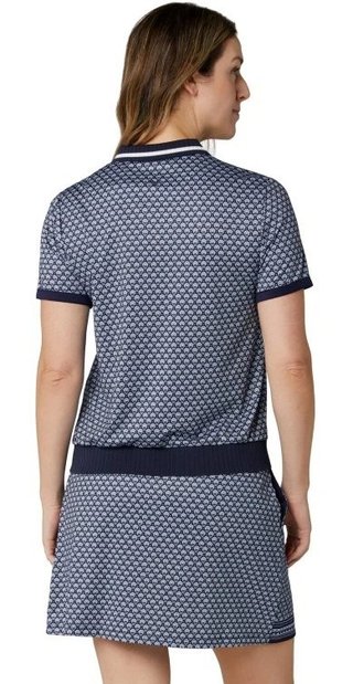 Callaway Scarf Geo Printed damskie polo, granatowe