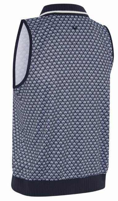 Callaway Scarf Geo Printed Sleeveless damskie polo, peacoat