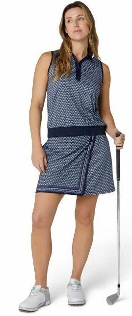 Callaway Scarf Geo Printed Sleeveless damskie polo, peacoat