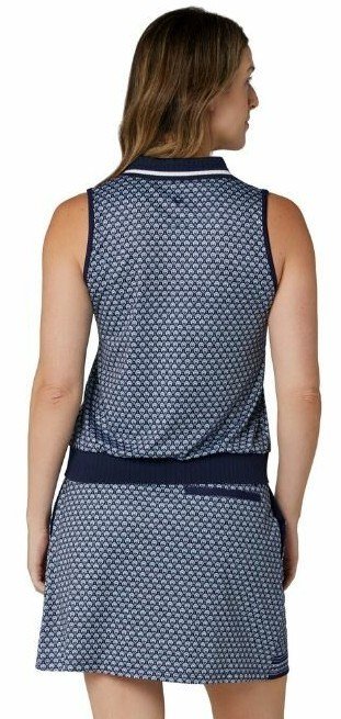 Callaway Scarf Geo Printed Sleeveless damskie polo, peacoat