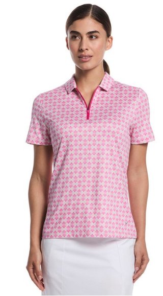 Callaway Deco Geo Print damskie polo, fuchsia purple