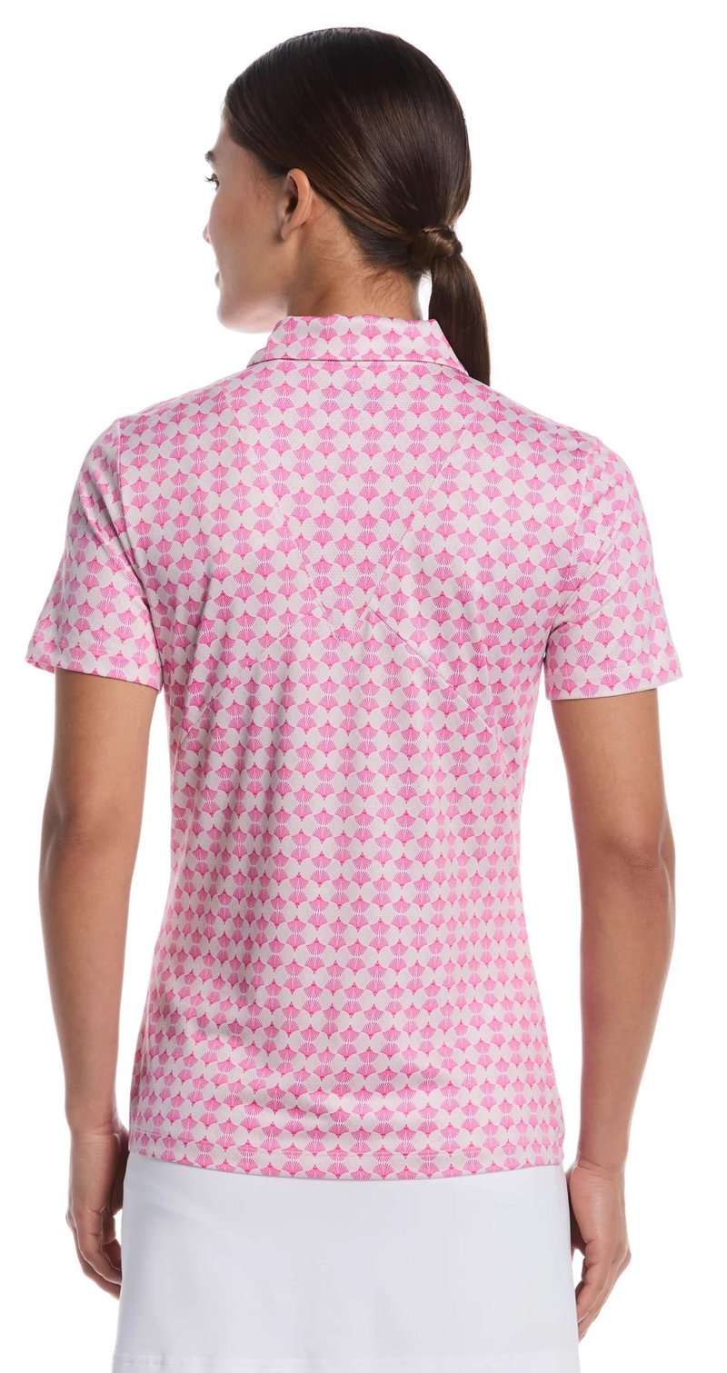 Callaway Deco Geo Print Sleeveless damskie polo, fuchsia purple
