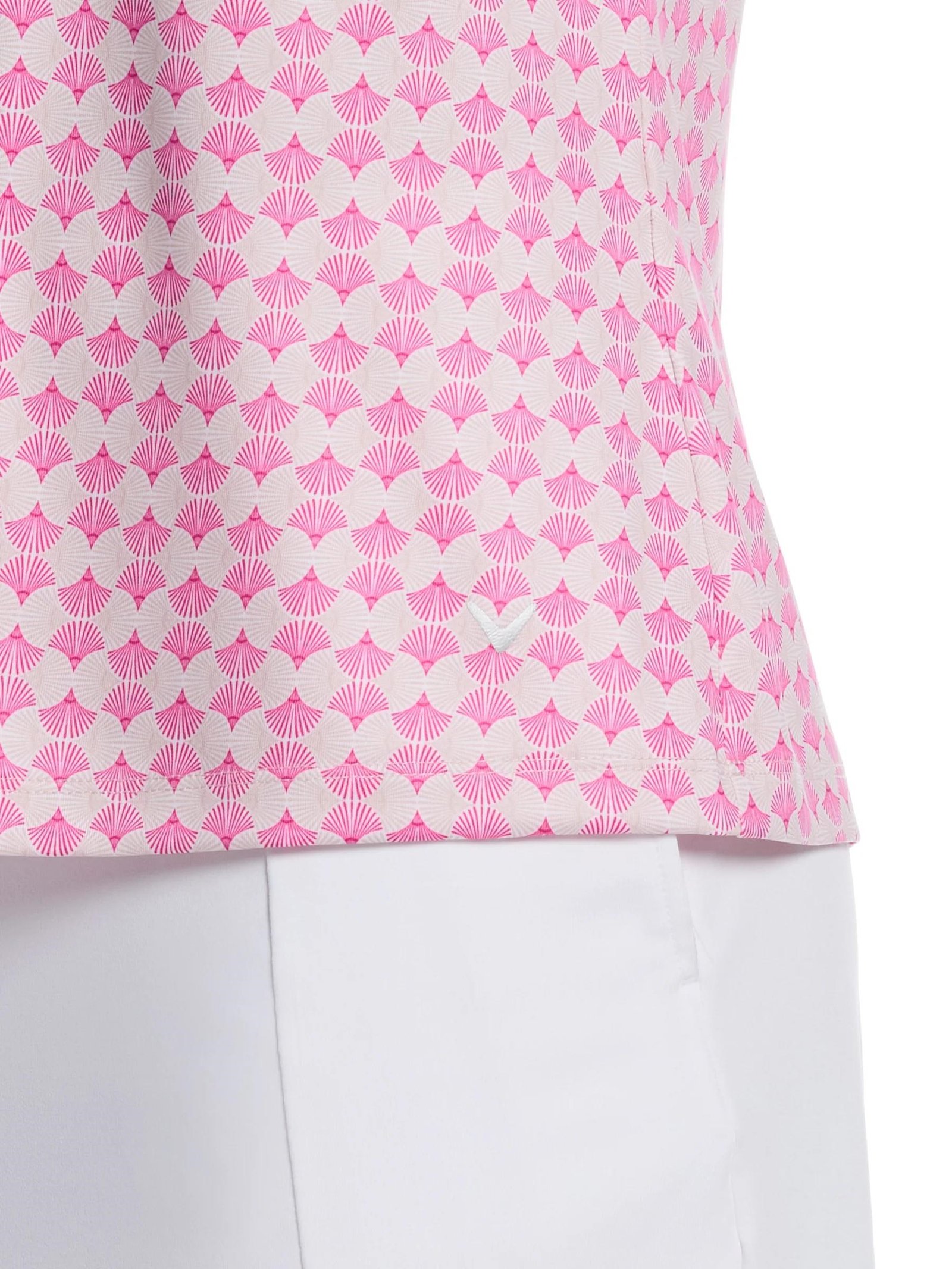 Callaway Deco Geo Print Sleeveless damskie polo, fuchsia purple