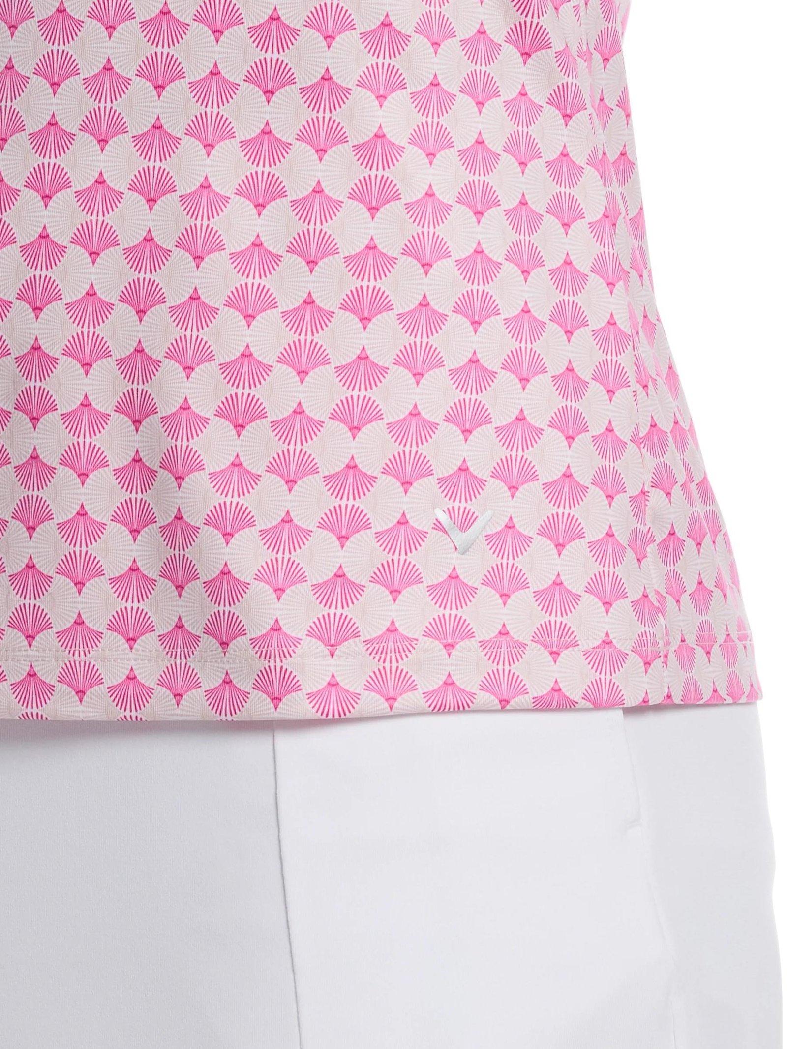 Callaway Deco Geo Print Sleeveless damskie polo, fuchsia purple