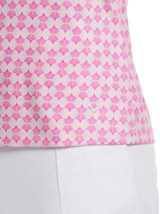 Callaway Deco Geo Print Sleeveless damskie polo, fuchsia purple