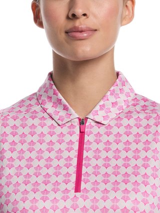 Callaway Deco Geo Print Sleeveless damskie polo, fuchsia purple