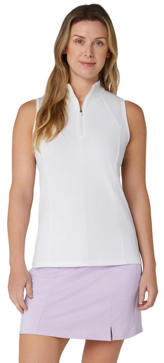 Callaway Rib Play Sleeveless damskie polo, białe