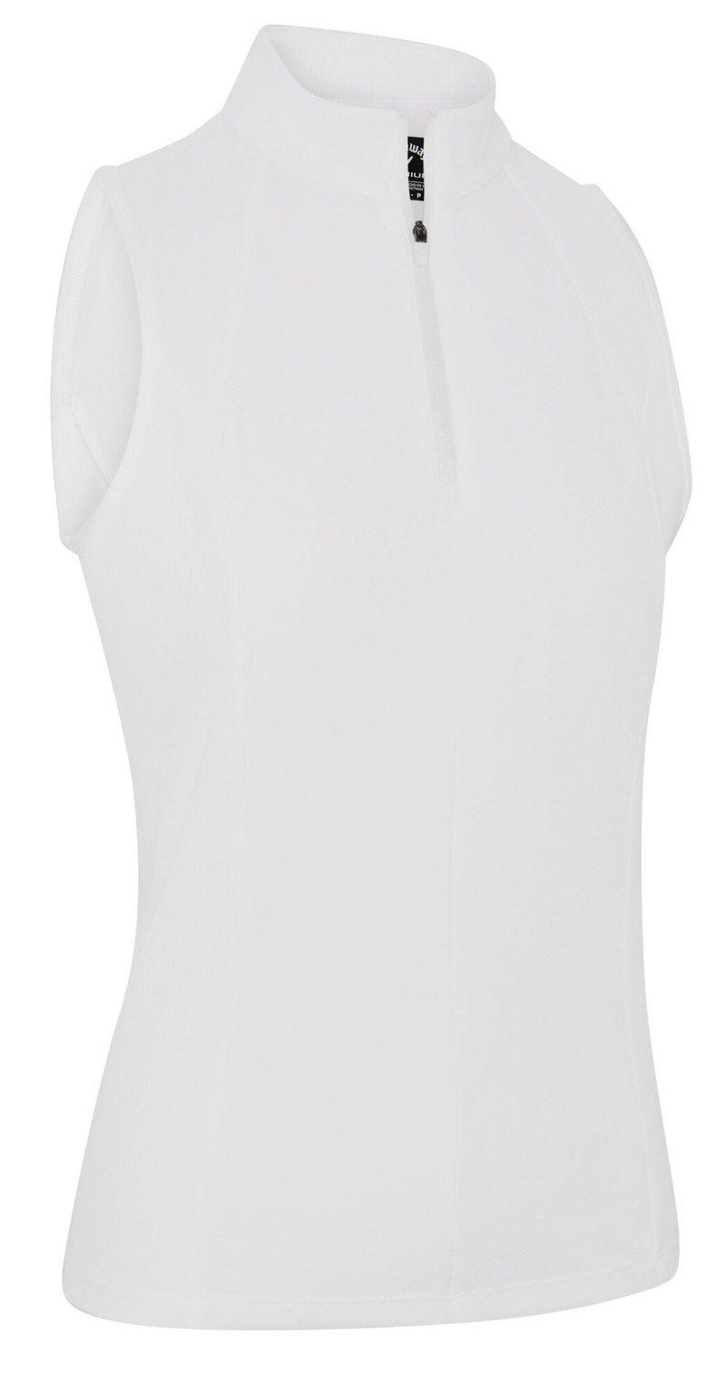 Callaway Rib Play Sleeveless damskie polo, białe