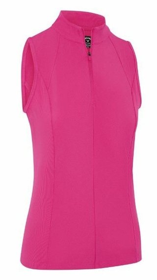Callaway Rib Play Sleeveless damskie polo, różowe