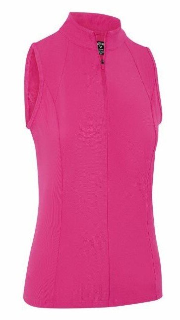 Callaway Rib Play Sleeveless damskie polo, różowe
