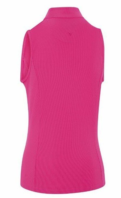 Callaway Rib Play Sleeveless damskie polo, różowe