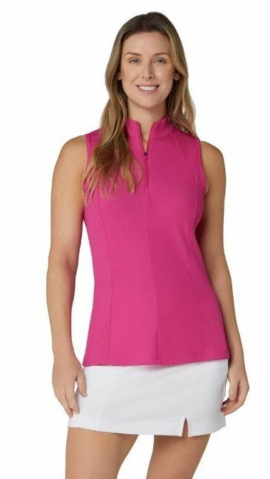Callaway Rib Play Sleeveless damskie polo, różowe