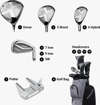 Callaway Reva 8PC Black damski zestaw golfowy, stal/grafit