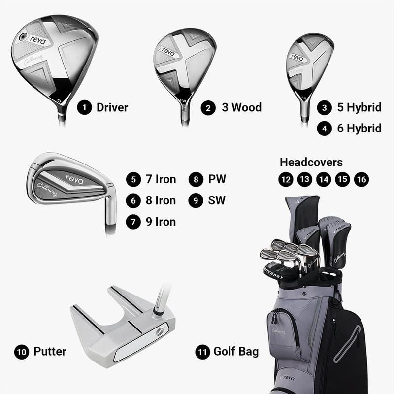 Callaway REVA 11PC damski zestaw golfowy, +1"