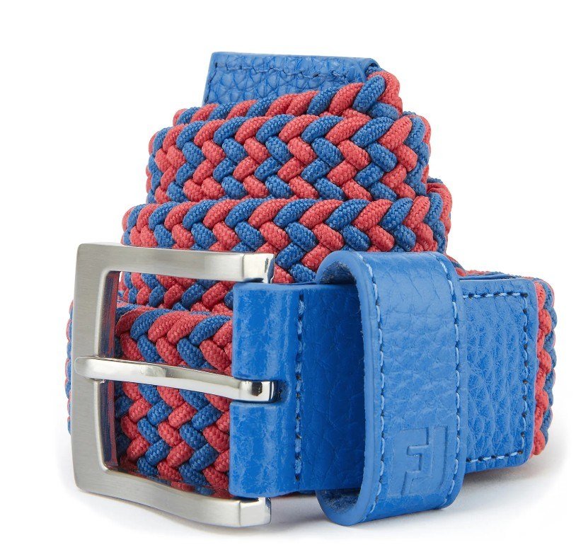 FootJoy Braided pasek unisex, coastal blue/nantucket red