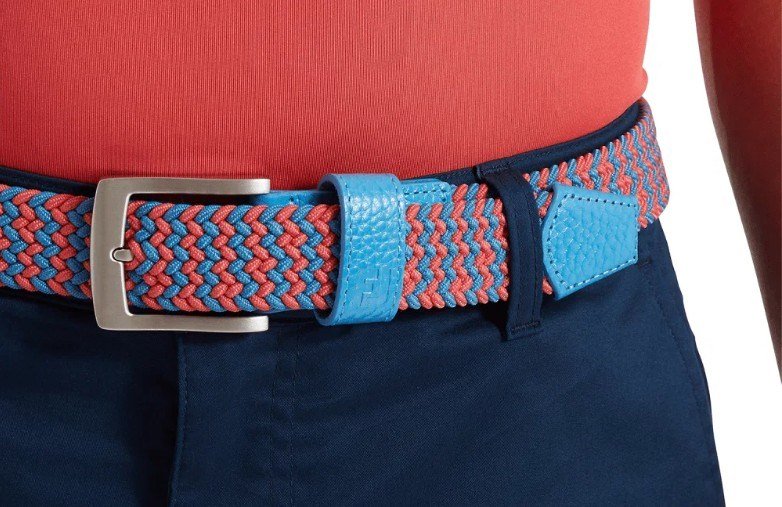 FootJoy Braided pasek unisex, coastal blue/nantucket red