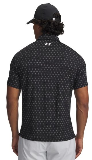 Under Armour Playoff 3.0 Printed męskie polo, czarno/białe