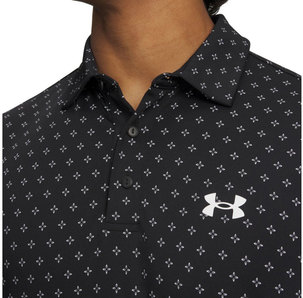 Under Armour Playoff 3.0 Printed męskie polo, czarno/białe