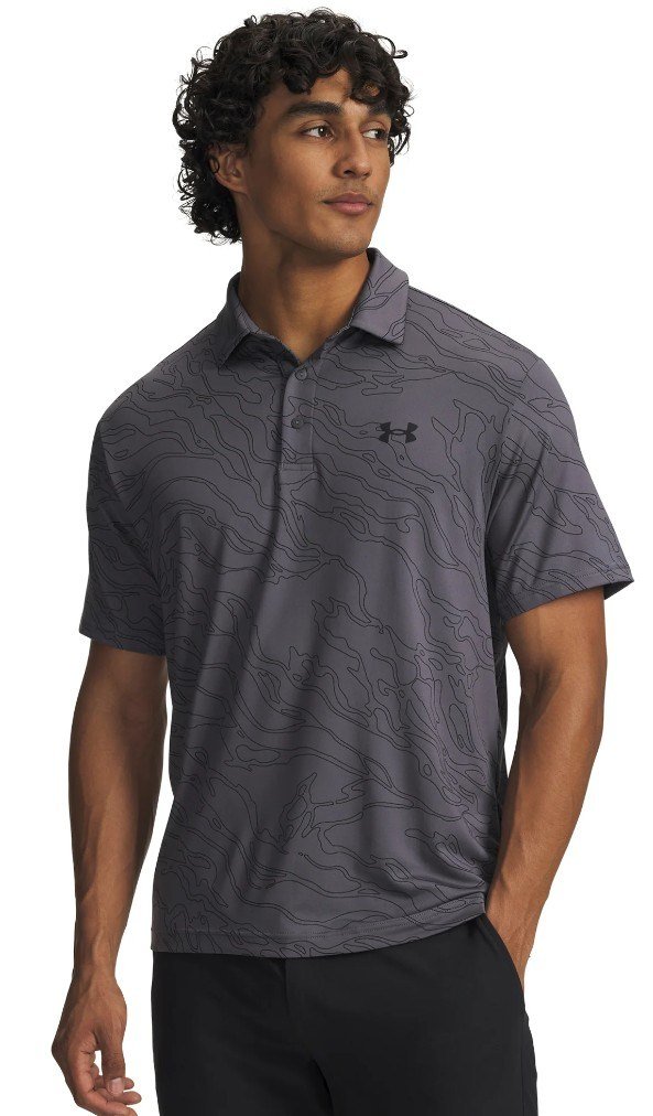 Under Armour Playoff 3.0 Printed męskie polo, castlerock/black
