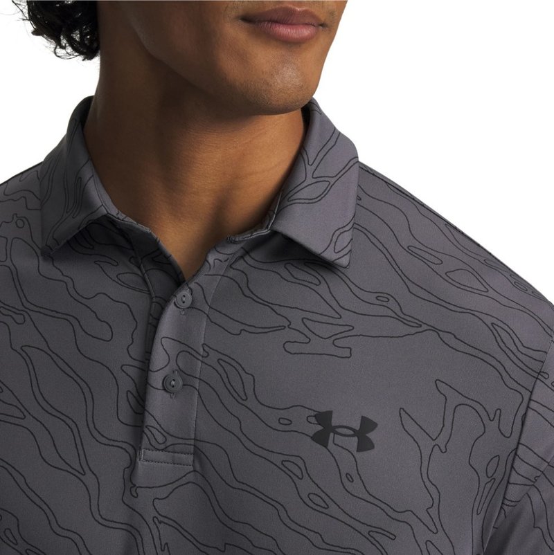 Under Armour Playoff 3.0 Printed męskie polo, castlerock/black