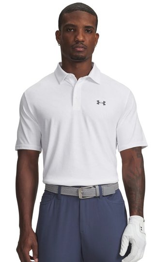 Under Armour Playoff 3.0 Printed męskie polo, white/distant grey