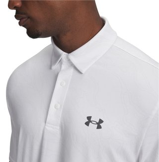 Under Armour Playoff 3.0 Printed męskie polo, white/distant grey