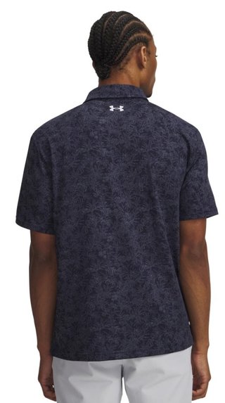 Under Armour Playoff 3.0 Printed męskie polo, midnight navy/white