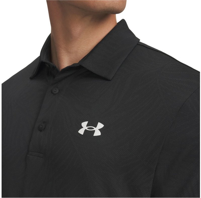 Under Armour Playoff Jacquard męskie polo, black/anthracite
