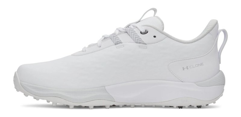Under Armour Drive Pro Clone Spikeless męskie buty golfowe, white/mettalic gunmetal