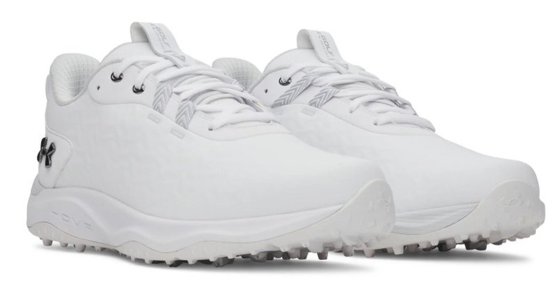 Under Armour Drive Pro Clone Spikeless męskie buty golfowe, white/mettalic gunmetal