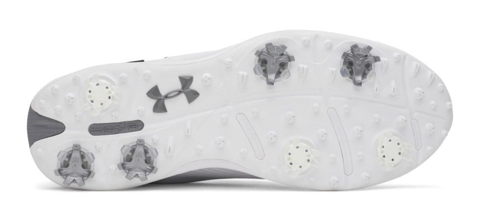 Under Armour Drive Fade 2 męskie buty golfowe, white/titan gray/metallic silver