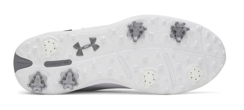 Under Armour Drive Fade 2 męskie buty golfowe, white/titan gray/metallic silver