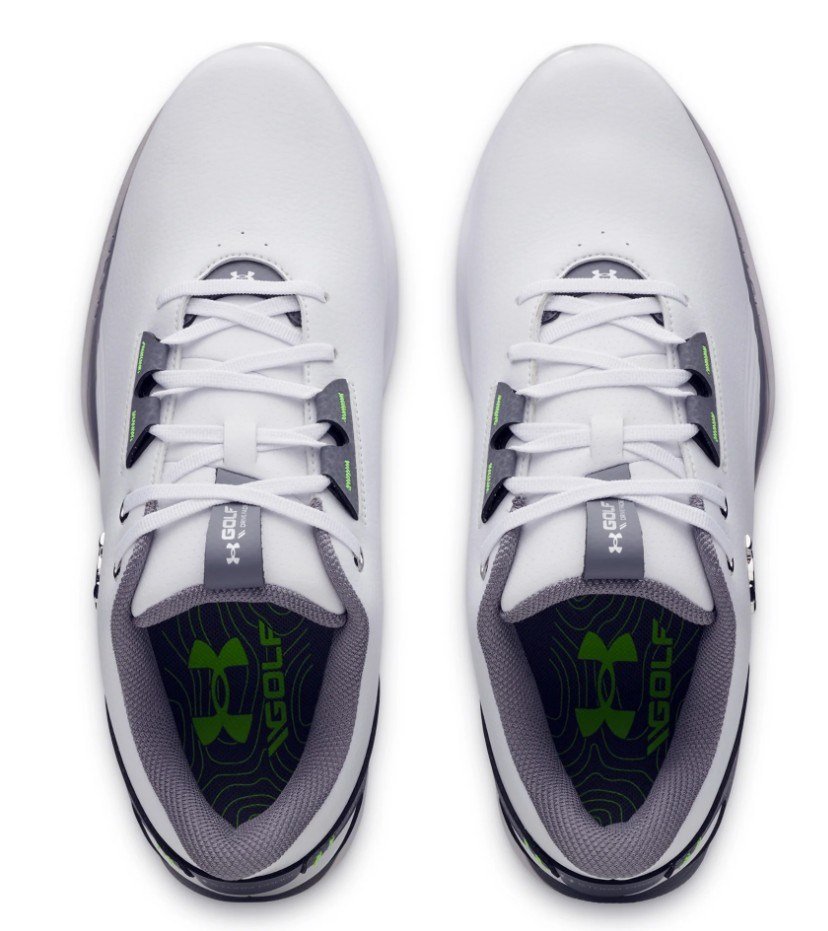 Under Armour Drive Fade 2 męskie buty golfowe, white/titan gray/metallic silver