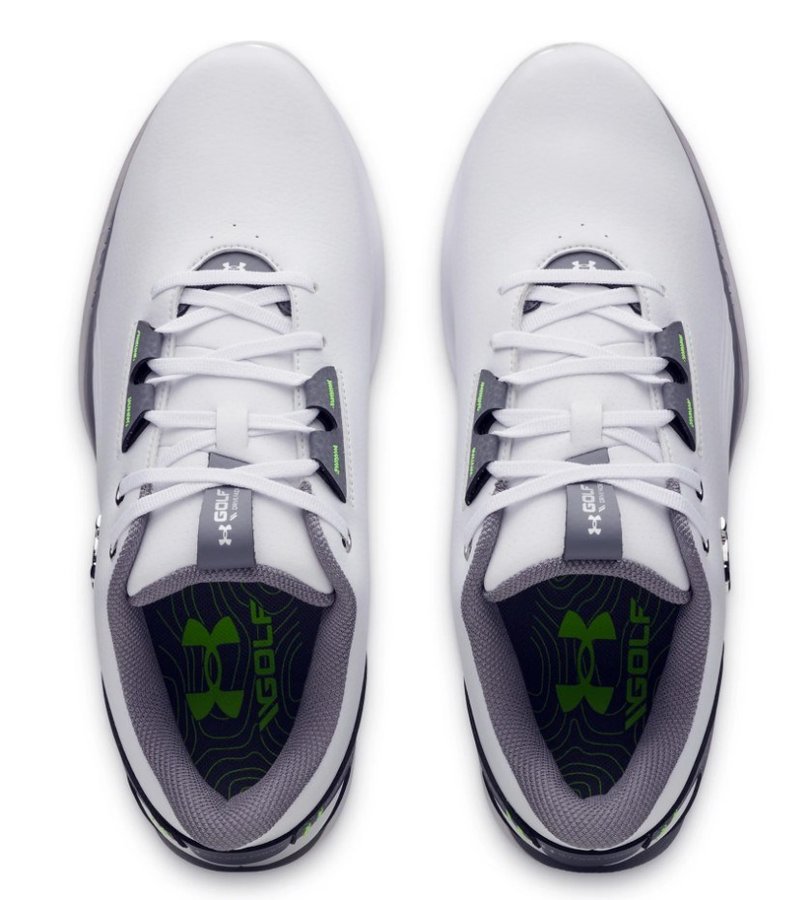 Under Armour Drive Fade 2 męskie buty golfowe, white/titan gray/metallic silver