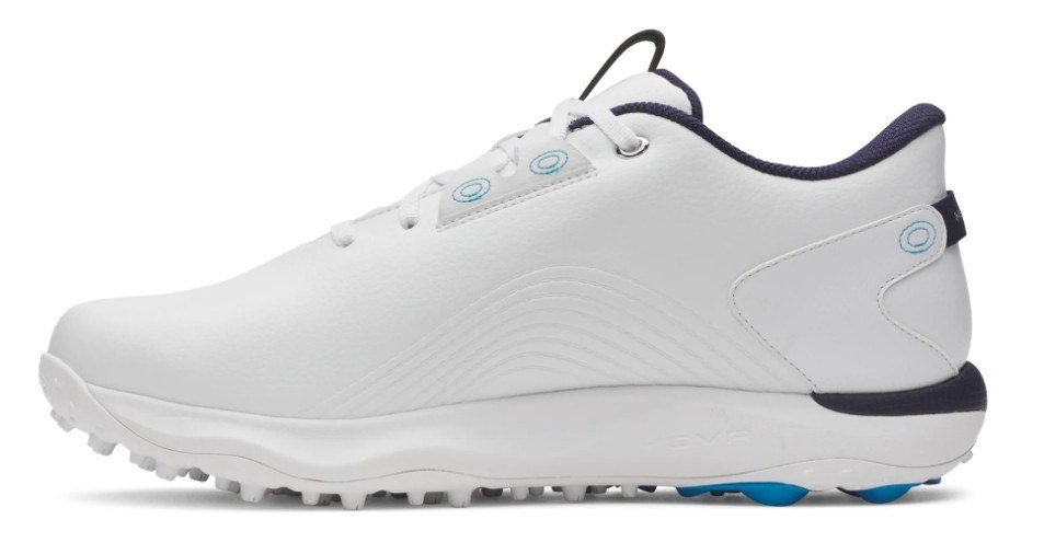 Under Armour Drive Fade 2 Spikeless męskie buty golfowe, white/metallic silver