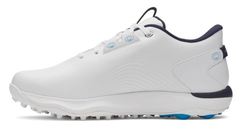 Under Armour Drive Fade 2 Spikeless męskie buty golfowe, white/metallic silver