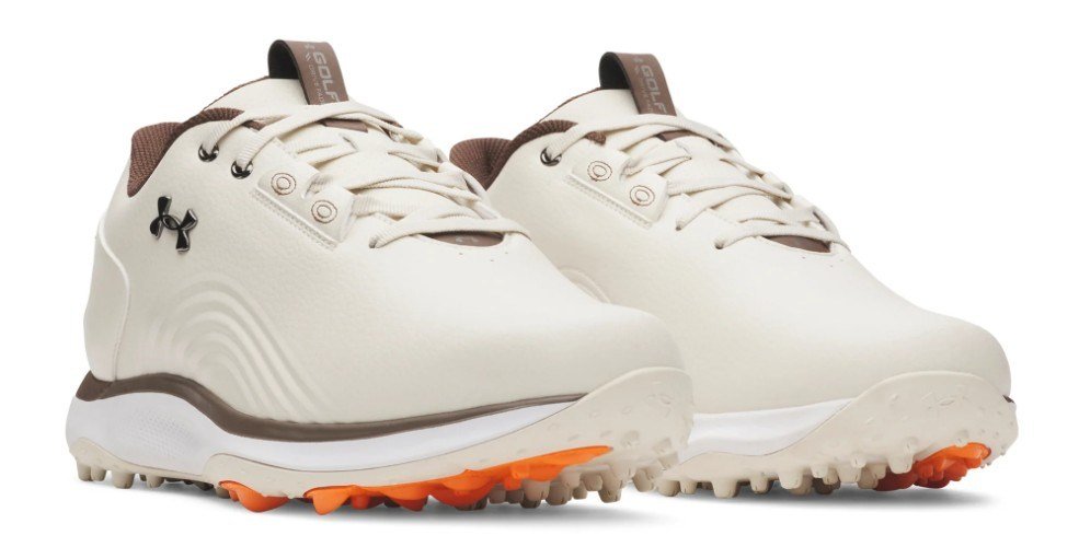 Under Armour Drive Fade 2 Spikeless męskie buty golfowe, stone/metallic silver