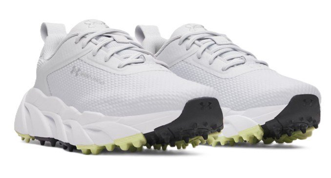 Under Armour Halo Tour Hybrid Spikeless damskie buty golfowe, halo gray/white/metallic silver