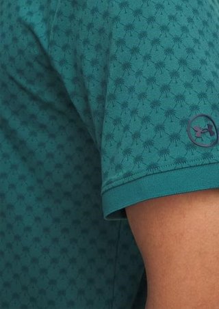 Under Armour ArmourDry Print Rib męskie polo, zielone