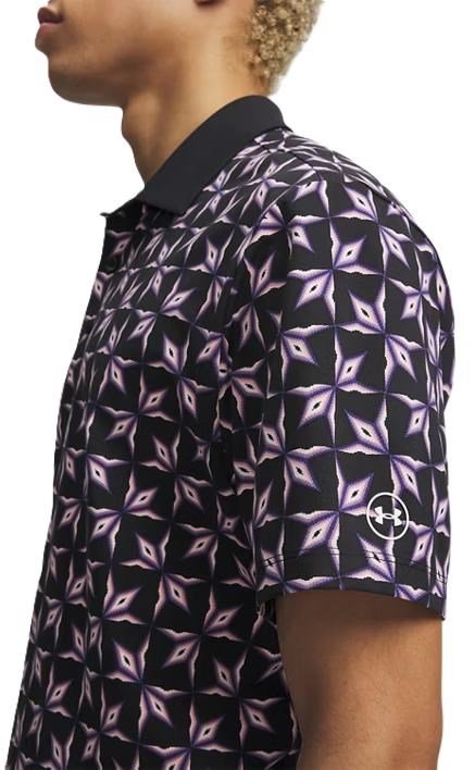 Under Armour ArmourDry Printed męskie polo, black/posh pink/white