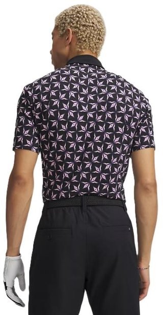 Under Armour ArmourDry Printed męskie polo, black/posh pink/white