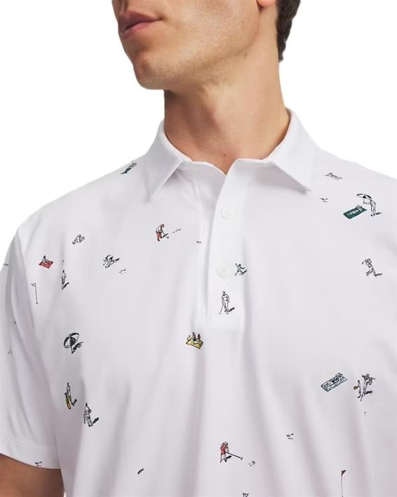 Under Armour ArmourDry Printed męskie polo, biała