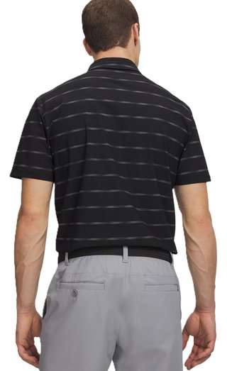 Under Armour Drive Chill Printed męskie polo, black/castlerock/halo gray