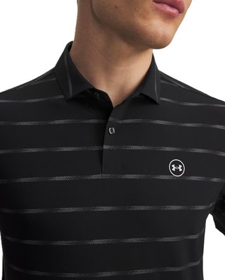 Under Armour Drive Chill Printed męskie polo, black/castlerock/halo gray